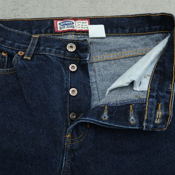 Vintage Old Navy Jeans Womens Size 8 Blue Starlite Mid Rise Straight Button Fly - Picture 2 of 16